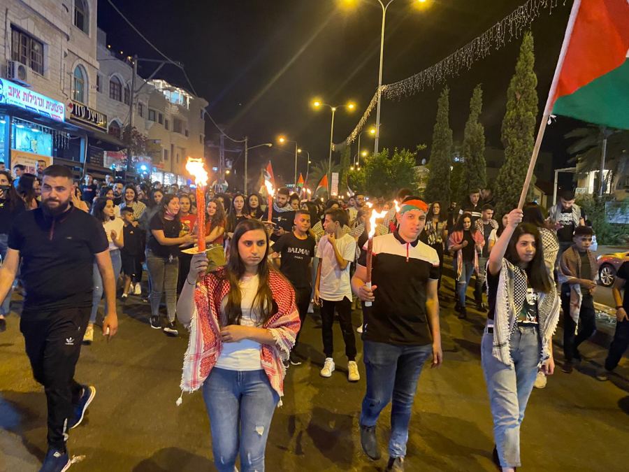 شاهد : البلدات العربية تتظاهرغضب تضامنًا مع القدس والاقصى